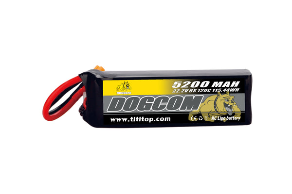 DOGCOM 5200mAh 6S 120C 22.2V LiPo Battery QS8 [DG]